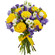 букет желтых роз и синих ирисов. Мурманск