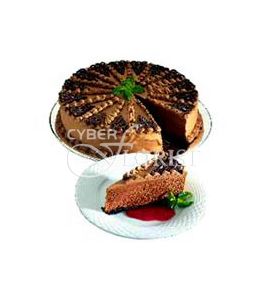 шоколадный торт с розами