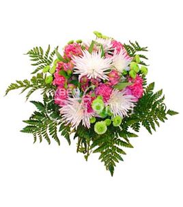 букет хризантем и гвоздик