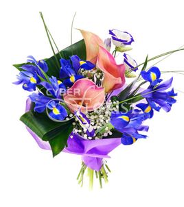букет ирисов и калл