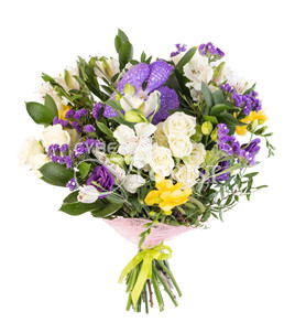 букет с орхидеей