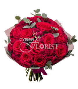 розы в букете