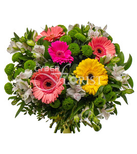 герберы и кустовые хризантемы