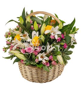 букет лилий и роз