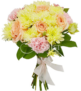 букет из персиковых роз