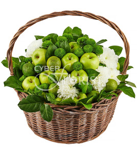 зеленая фруктовая корзина