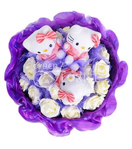 букет из плюшевых игрушек