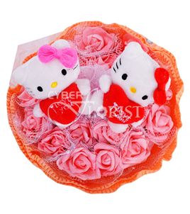 букет из игрушек сердце