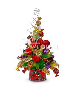 букет из конфет валентинка