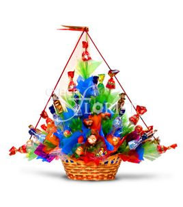 букет из конфет кораблик