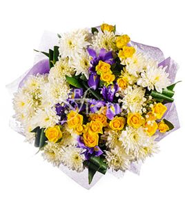 ирисы хризантемы и розы