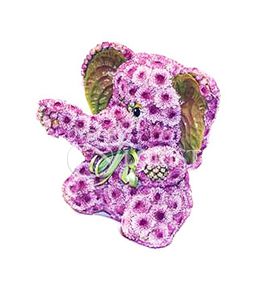 Цветочная композиция в виде слоника